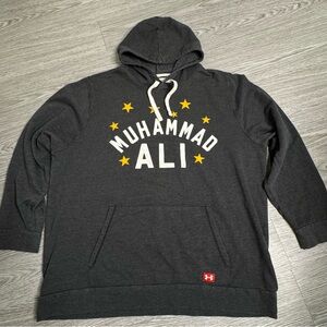 Roots of Fight Sweater Mens Gray Muhammad Ali Sweatshirt Hoodie Under Armour 3XL